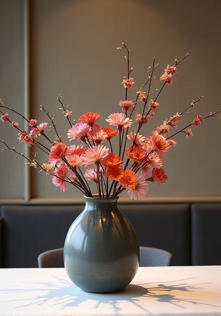 Modern Ikebana style arrangement
